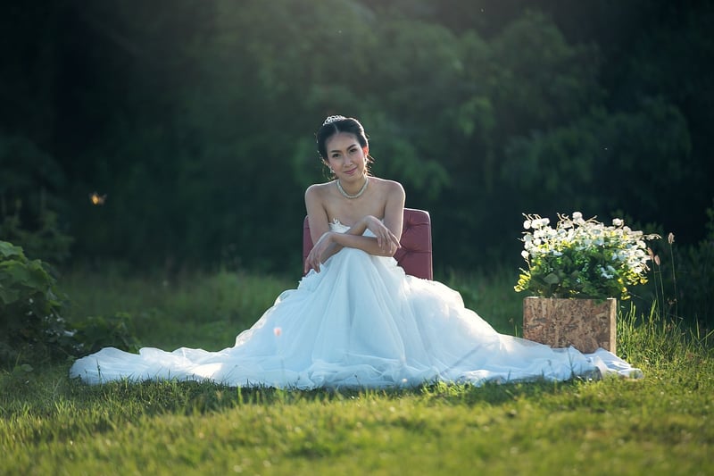 Bride in Heavenly Wedding Dress